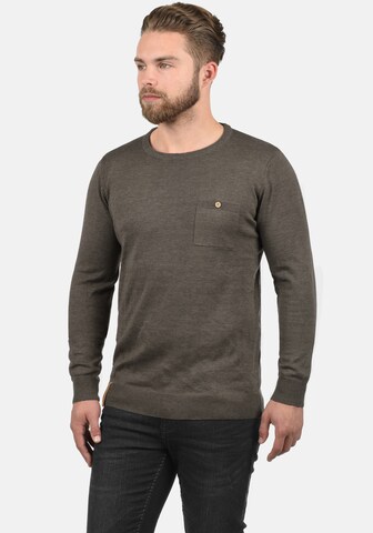 INDICODE JEANS Strickpullover 'Demarcus' in Braun: predná strana