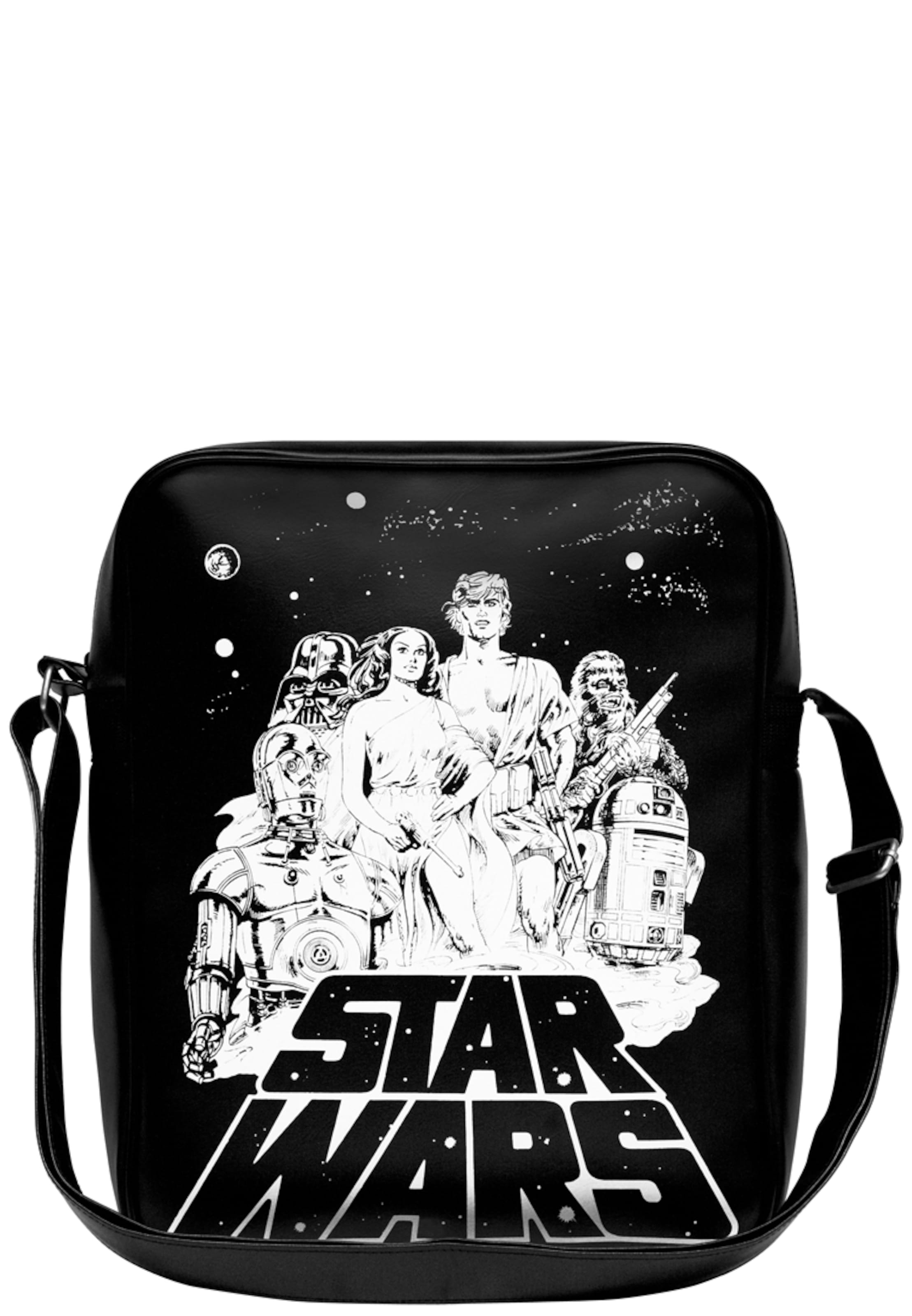 LOGOSHIRT Schoudertas 'Krieg der Sterne' in Zwart: voorkant
