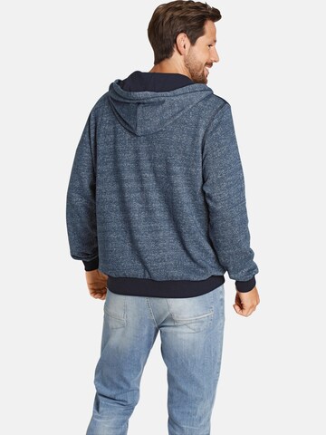 Jan Vanderstorm Zip-Up Hoodie 'Robart' in Blue