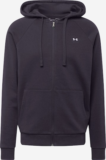 UNDER ARMOUR Athletic Zip-Up Hoodie 'Rival' in Black / White, Item view