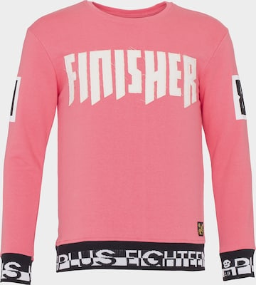 Sweat-shirt PLUS EIGHTEEN en rose : devant