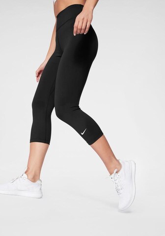 NIKE Skinny Sports trousers in Black: front