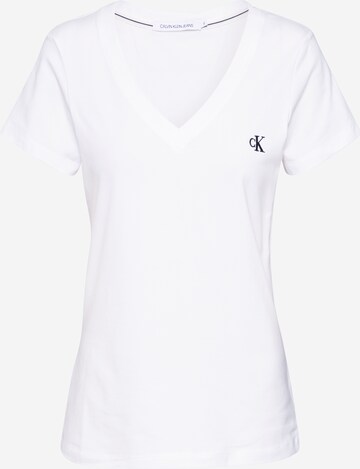 Calvin Klein Jeans T-Shirt in Weiß: predná strana