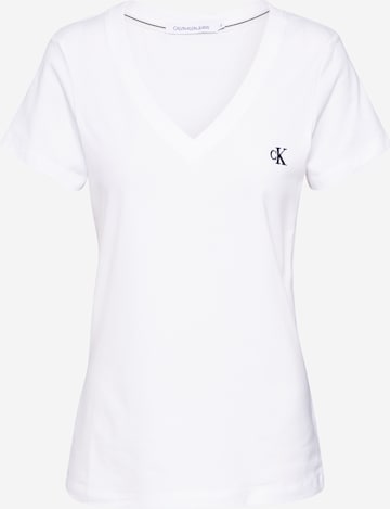 T-shirt Calvin Klein Jeans en blanc : devant