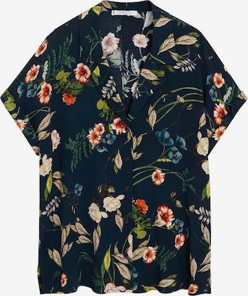 MANGO Blouse 'Botanic 6' in Blauw: voorkant