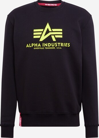 ALPHA INDUSTRIES Sweatshirt in Schwarz: predná strana