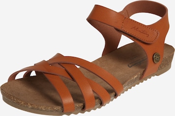 MUSTANG Sandaler med rem i brun: forside