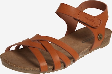 MUSTANG Sandalen met riem in Bruin: voorkant