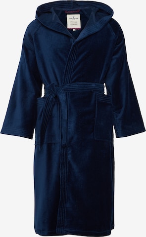 TOM TAILOR Long Bathrobe in Blue: front