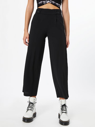 JDY Wide leg Pleat-Front Pants 'Geggo' in Black: front