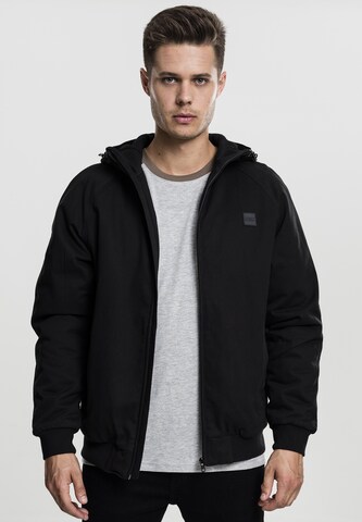 Urban Classics Between-season jacket in Black: front