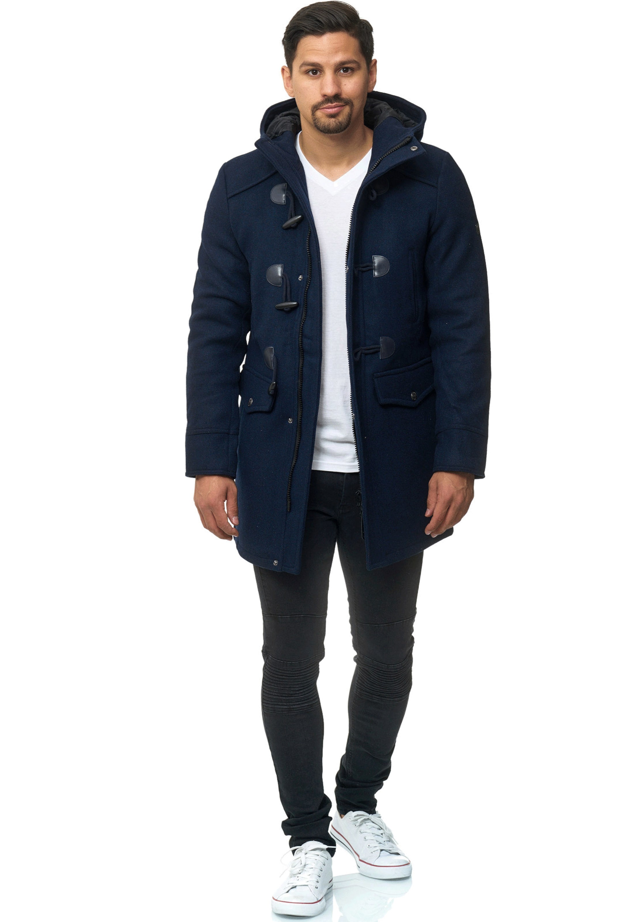 INDICODE JEANS Wollmantel in Blau