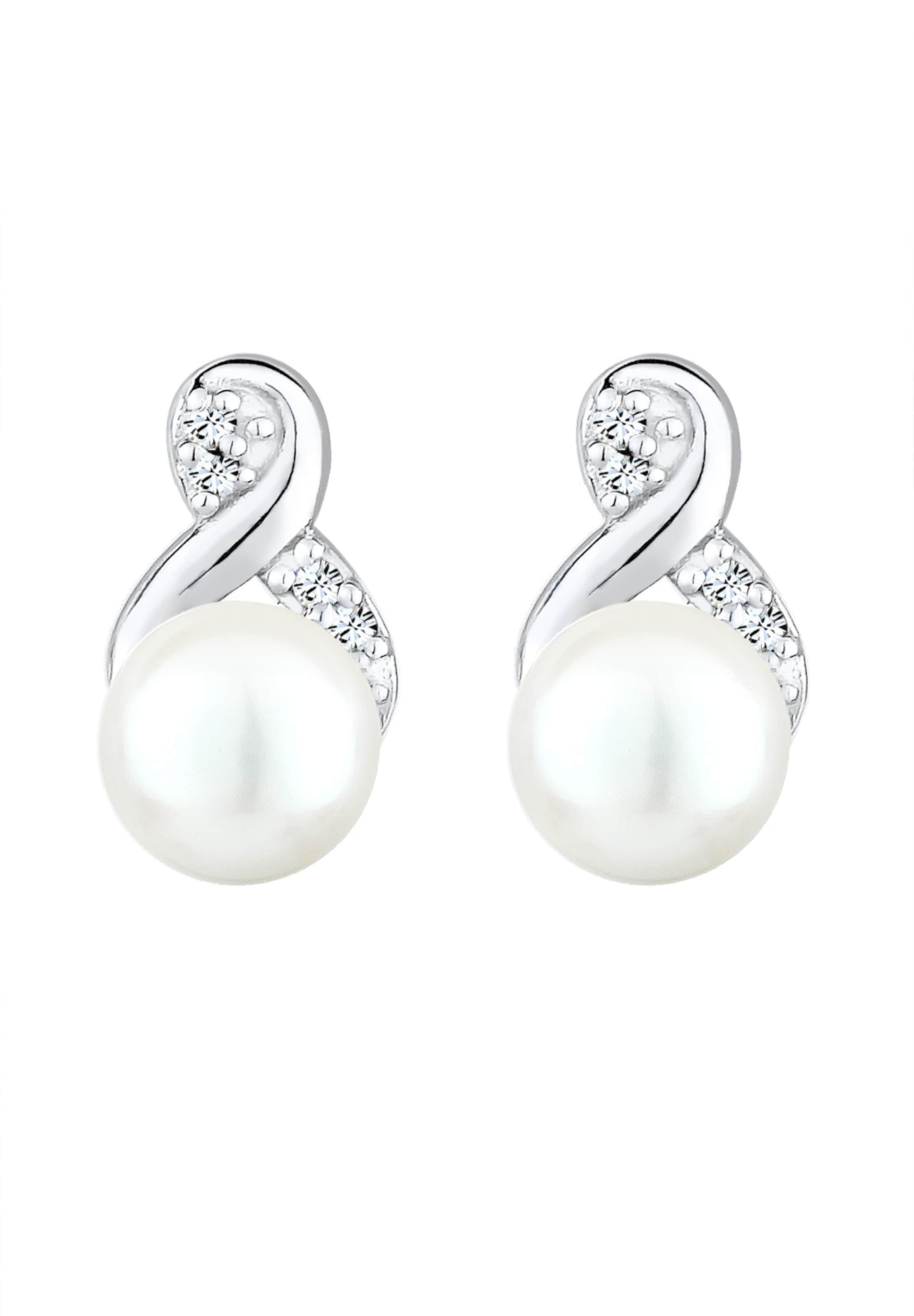 ELLI Ohrringe 'Infinity' in Silber: Vorderseite