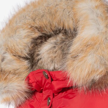 MARIKOO - Parka de inverno 'Grinsekatze' em vermelho