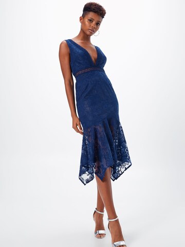 Robe de cocktail 'Chantelle' Love Triangle en bleu : devant