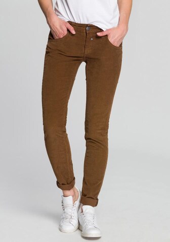 Herrlicher Skinny Pants in Brown: front