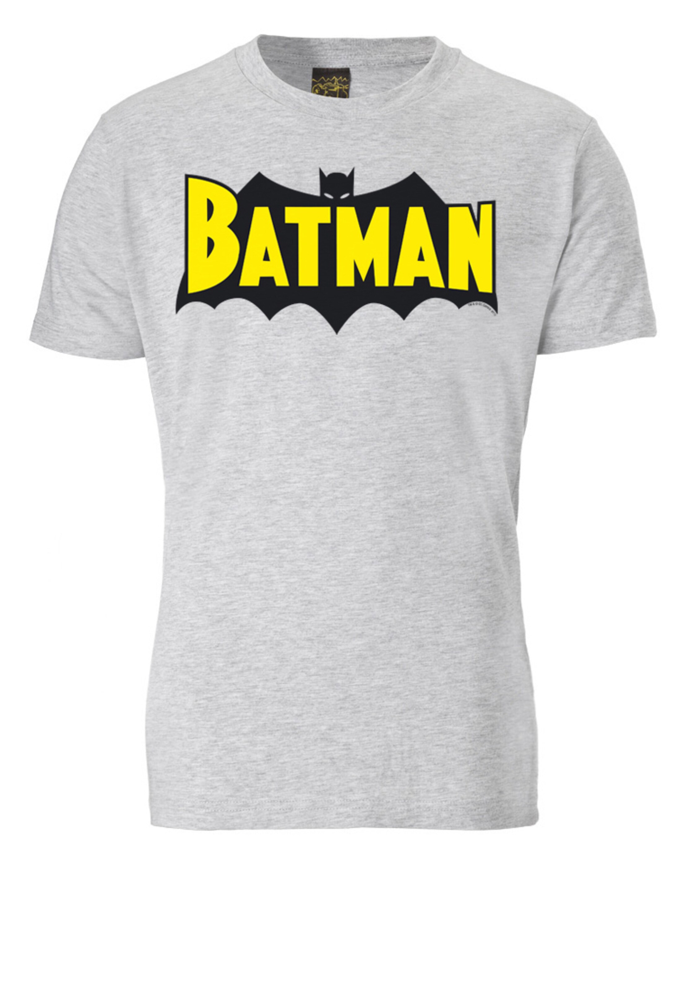 LOGOSHIRT Shirt 'Batman' in Grijs: voorkant