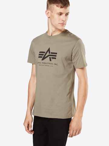 T-Shirt ALPHA INDUSTRIES en vert : devant