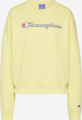 Champion Authentic Athletic Apparel Sweatshirt in Geel: voorkant