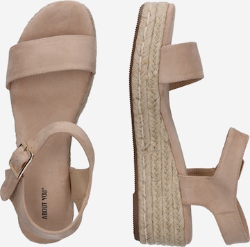 ABOUT YOU Sandals 'Josie' in Beige: side