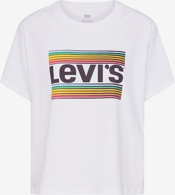 LEVI'S ® Тениска 'Graphic Varsity Tee' в бяло: отпред