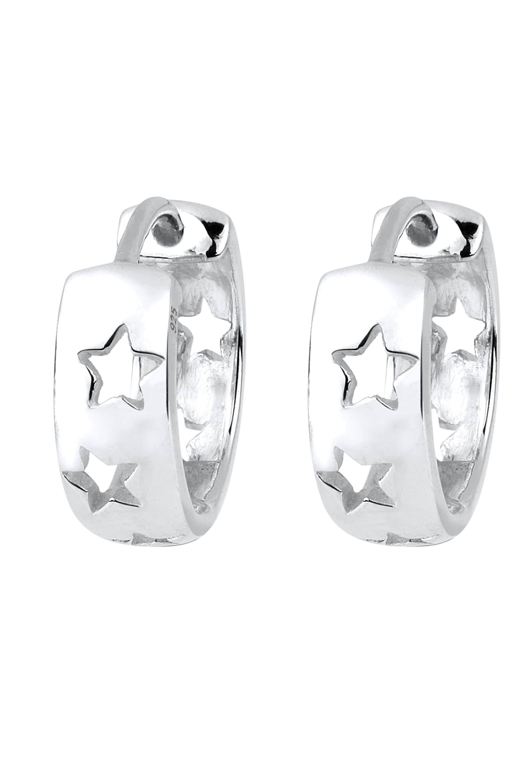 ELLI Oorbellen 'Sterne' in Zilver: voorkant