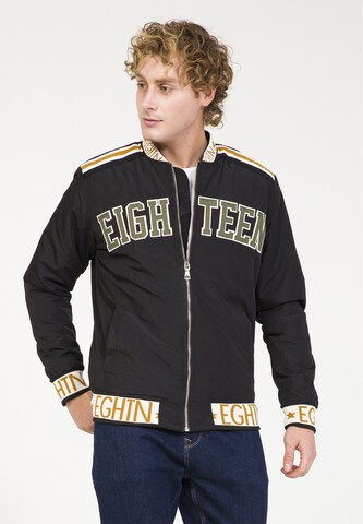 PLUS EIGHTEEN Between-Season Jacket in Black: front