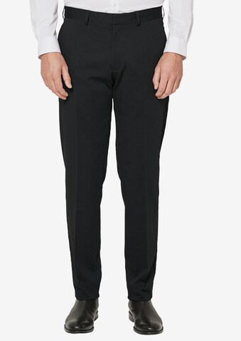 Regular Pantaloni cu dungă de la s.Oliver BLACK LABEL pe negru: față