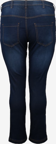 Zizzi Slimfit Jeans 'EMILY' in Blauw: terug