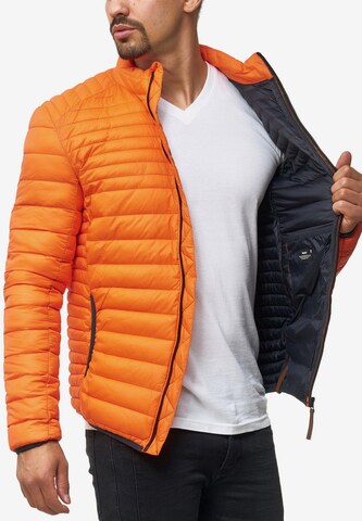 INDICODE JEANS Steppjacke 'Islington' in Orange