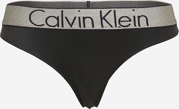 Calvin Klein Underwear String 'THONG' in Black: front