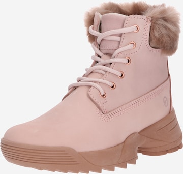 TAMARIS Lace-Up Ankle Boots in Pink: front