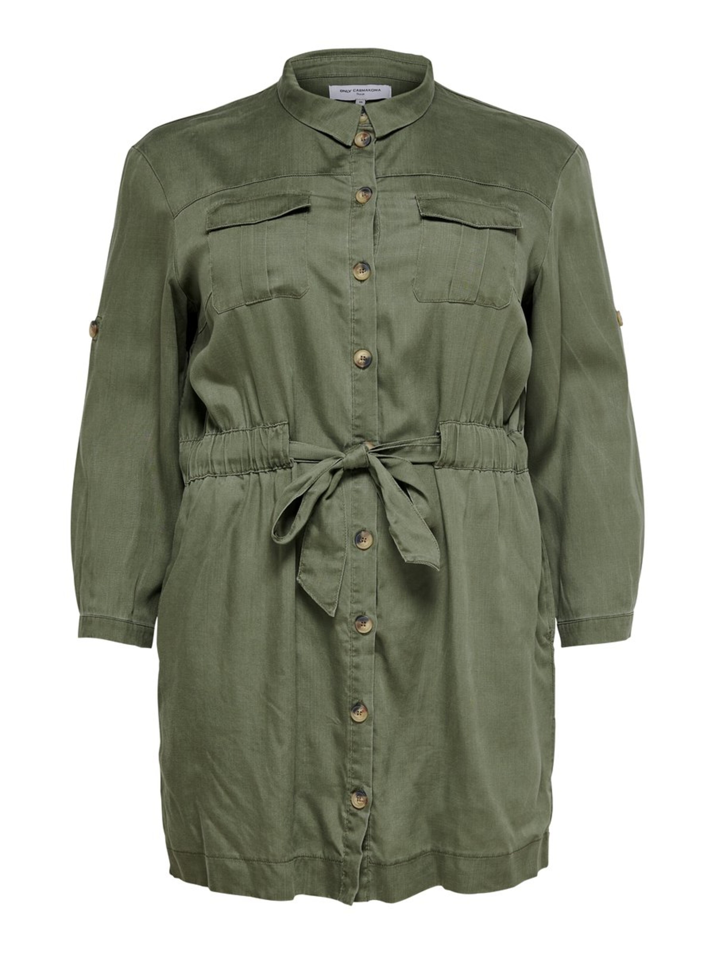 ONLY Carmakoma - Avondjurk 'CARGUNNVA LS TUNIC' in de kleur Kaki