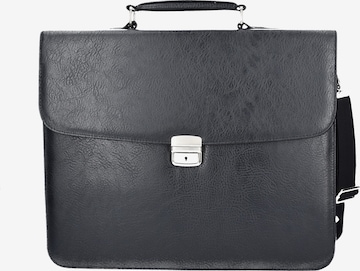 Dermata Document Bag in Black: front