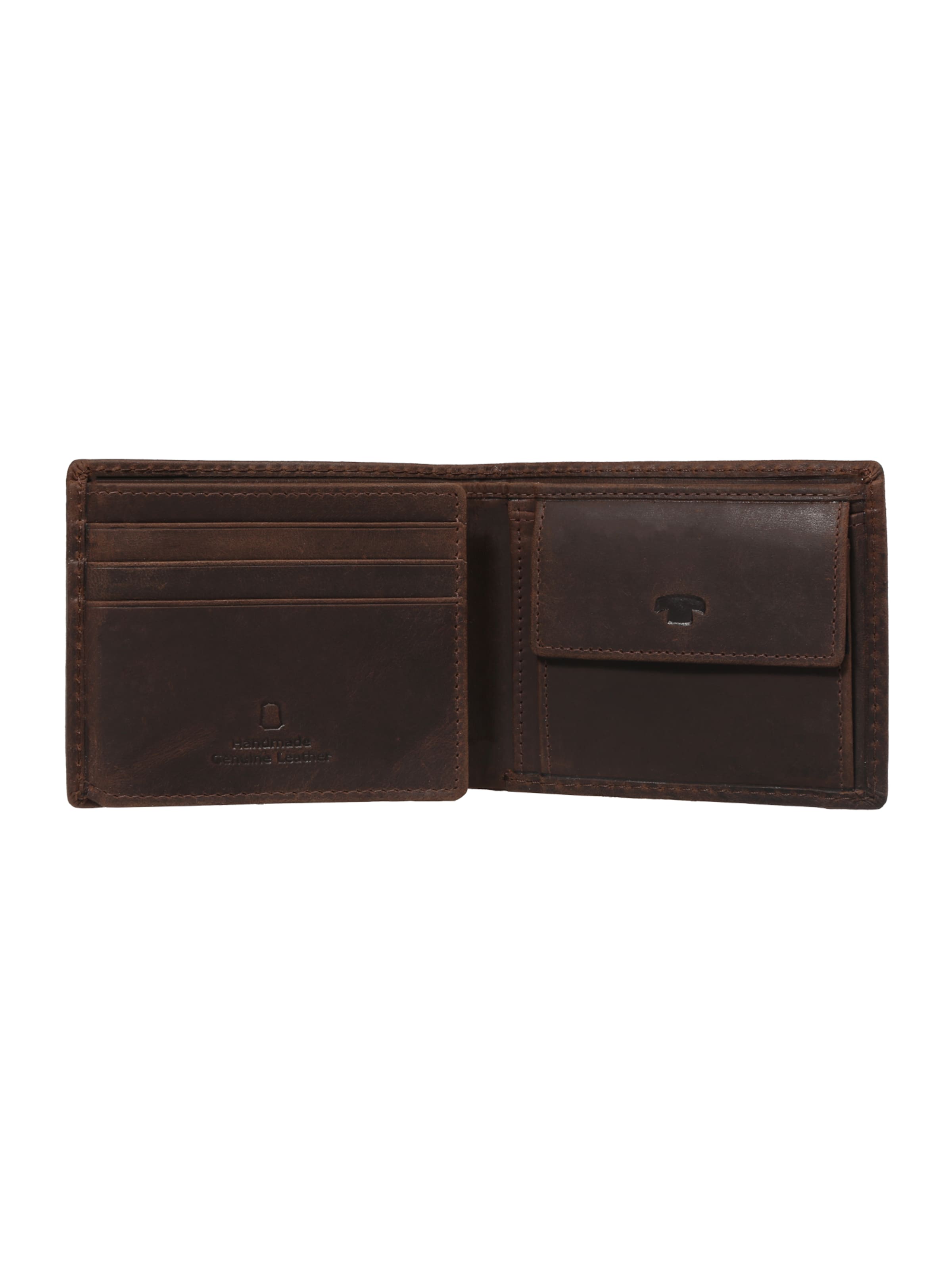 TOM TAILOR Peňaženka 'Ron' - Hnedá: horná strana