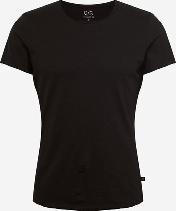 T-Shirt QS en noir : devant