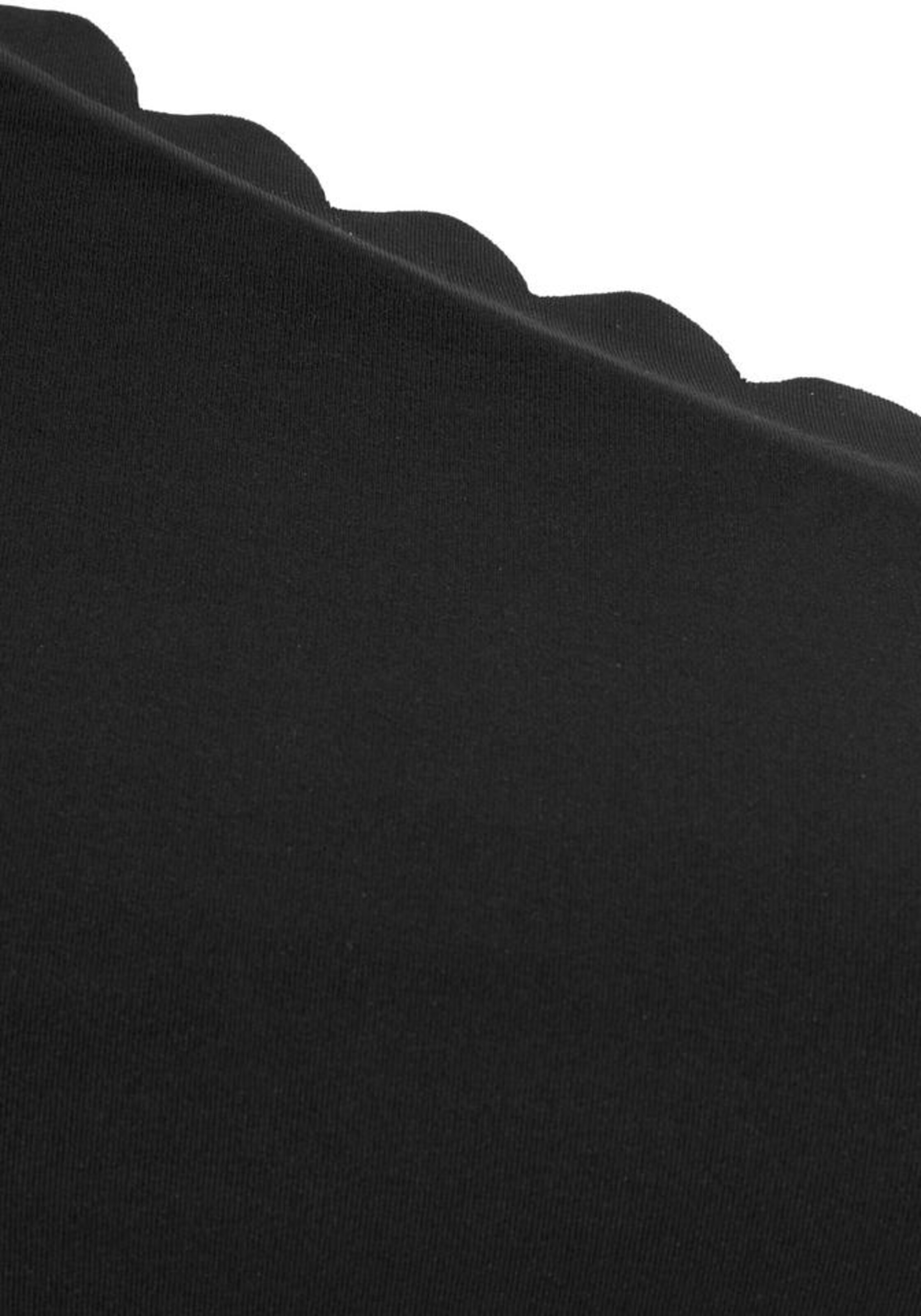 LASCANA regular Τοπ μπικίνι 'Scallop' σε μαύρο