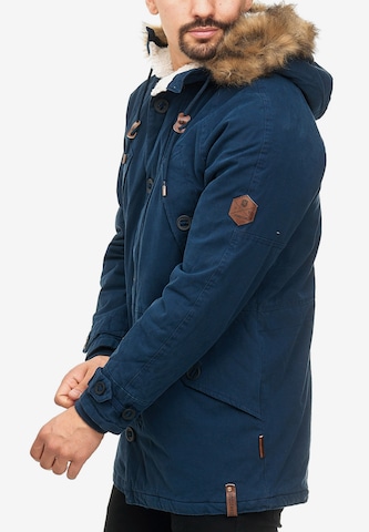 INDICODE JEANS Winter Parka 'Fann' in Blue