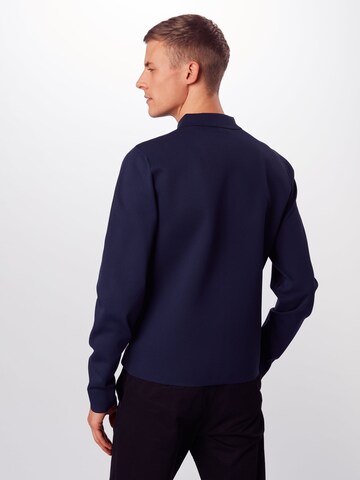 Coupe regular Vestes en maille 'ISAAK' DRYKORN en bleu : derrière