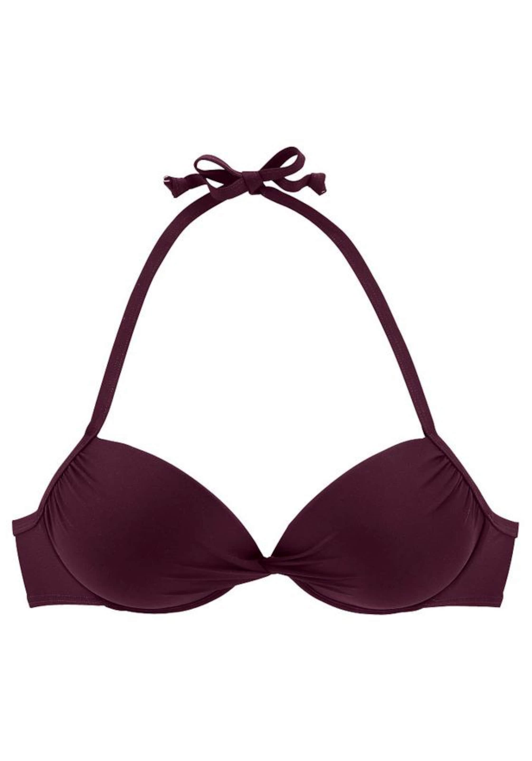 LASCANA Push-up Bikini Top 'Kati' in Purple: front