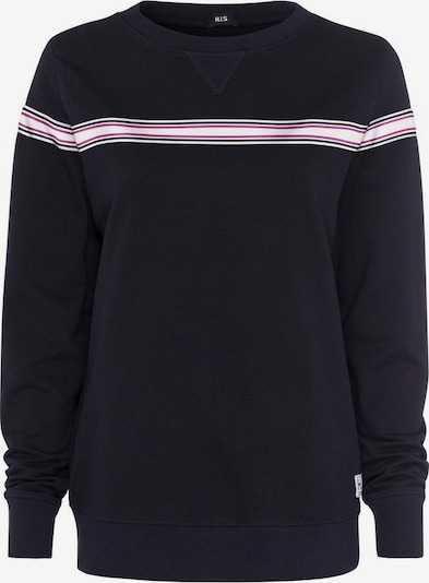 H.I.S Μπλούζα φούτερ σε σκούρο ροζ / μαύρο / λευκό, Άποψη προϊόντος