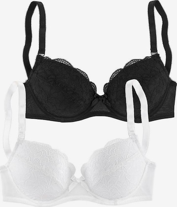 PETITE FLEUR T-shirt Bra in Black: front