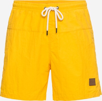 Shorts de bain Urban Classics en jaune : devant