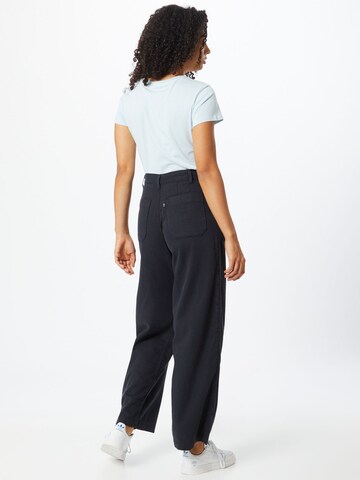 LEVI'S ® Wide leg Bandplooi jeans 'Pleated Wide Leg Trouser' in Zwart