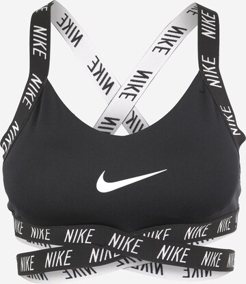 NIKE Bustier Sport bh in Zwart: voorkant