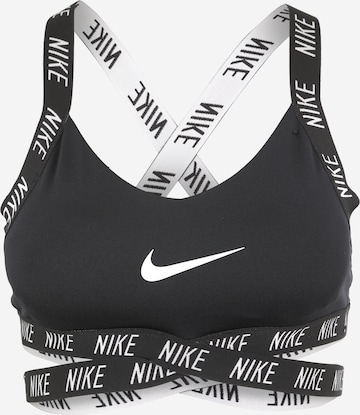 Bustier Soutien-gorge de sport NIKE en noir : devant