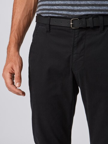 Lindbergh Slim fit Chino trousers 'Classic' in Black