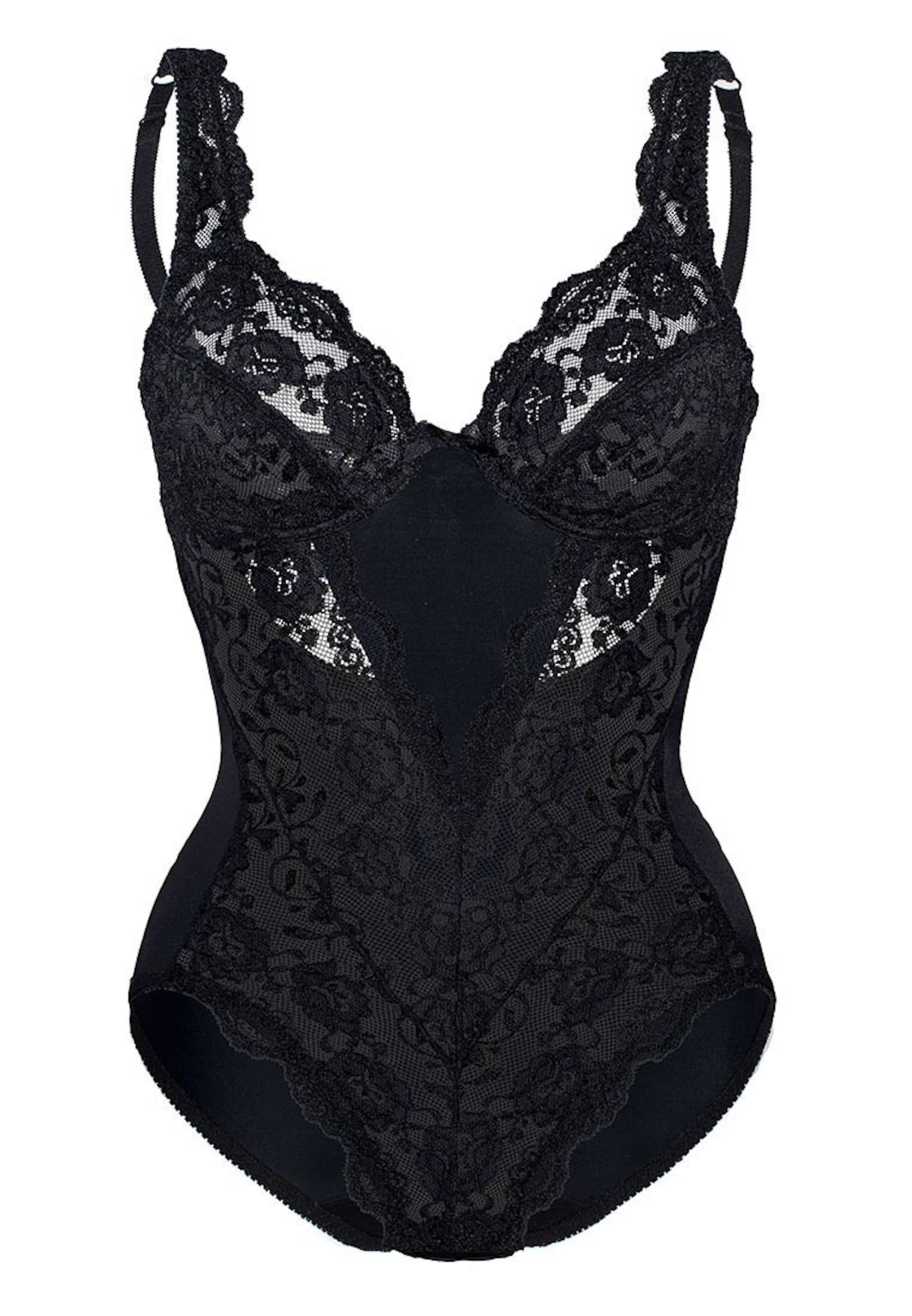 sassa Bodysuit 'CLASSIC LACE' in Black: front