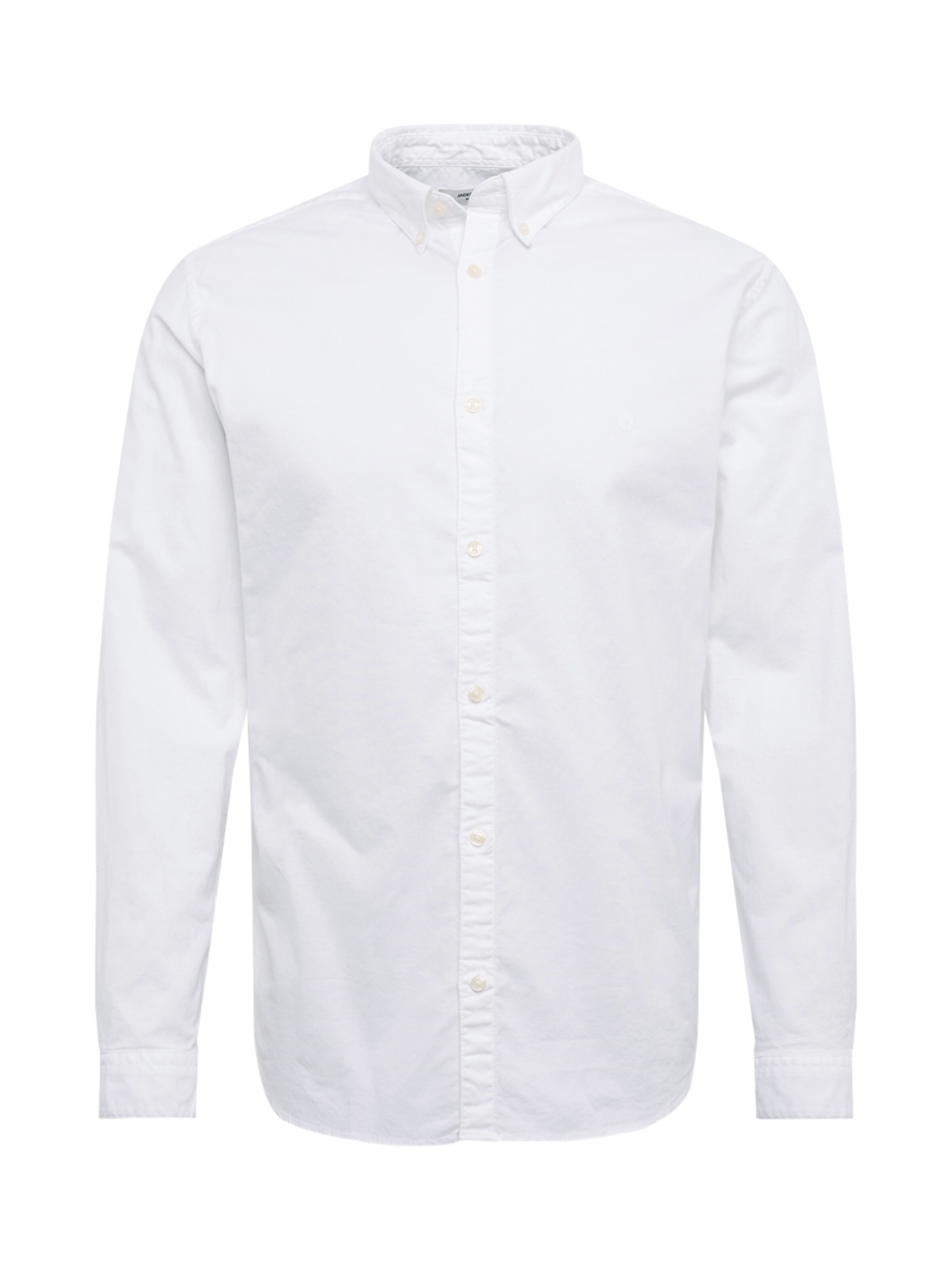 JACK & JONES Zakelijk overhemd 'JPRLOGO STRETCH SHIRT L/S NOOS' in de kleur Wit