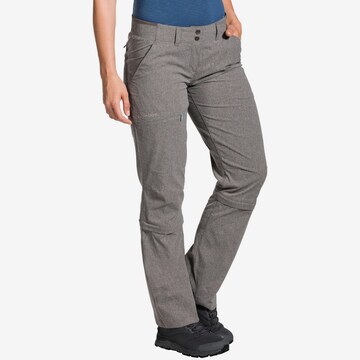 VAUDE Regular Outdoor Pants 'Skomer II' in Grey: front